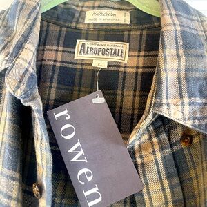 NWT BEYONCE SHIRT,flannel shirt in brown & tan tones, size Large. Beyoncé Fans!!